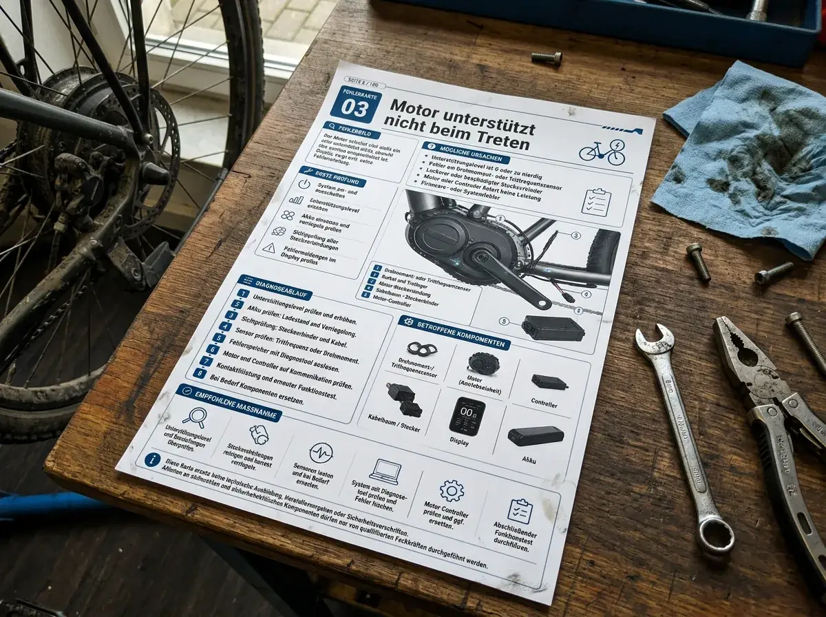 Beispiel einer E-Bike-Fehlerkarte